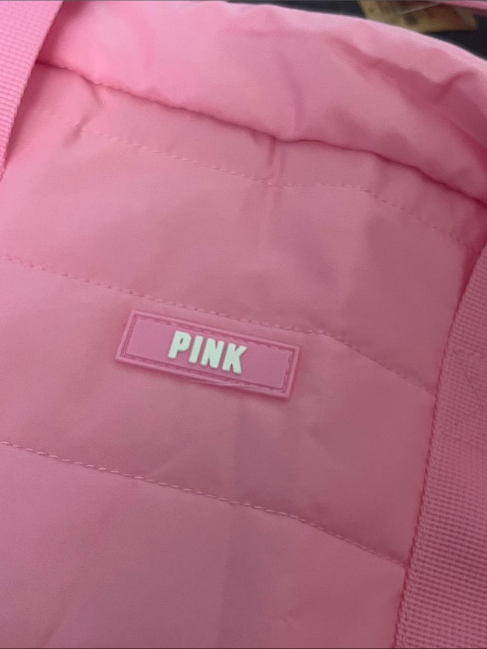 PINK Victoria's Secret Quilted Duffel Bag in Bright Pink - Picture 2 of 10